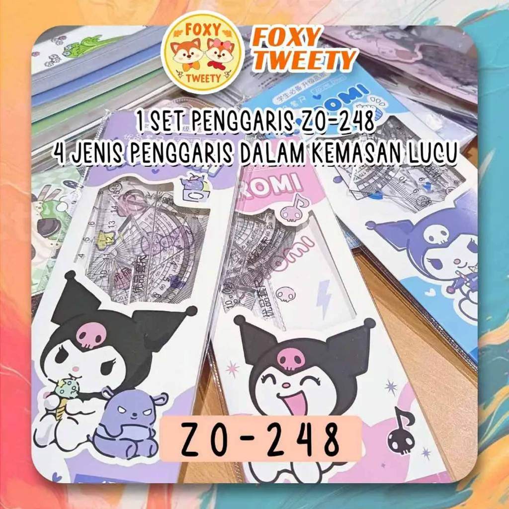 

(Live) Penggaris Set 4 in 1 Lengkap Perlengkapan Sekolah Komplit Lucu - ZO 248