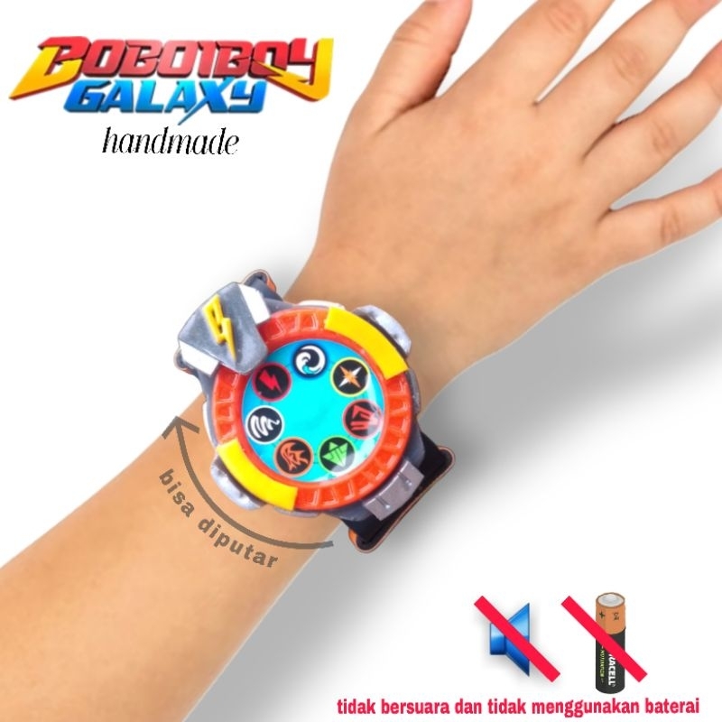 [ BUKAN ASLI ] JAM TANGAN BOBOIBOY KUASA KEKUATAN MAINAN HANDMADE BOBOIBOY (beli 2 gratis 1)