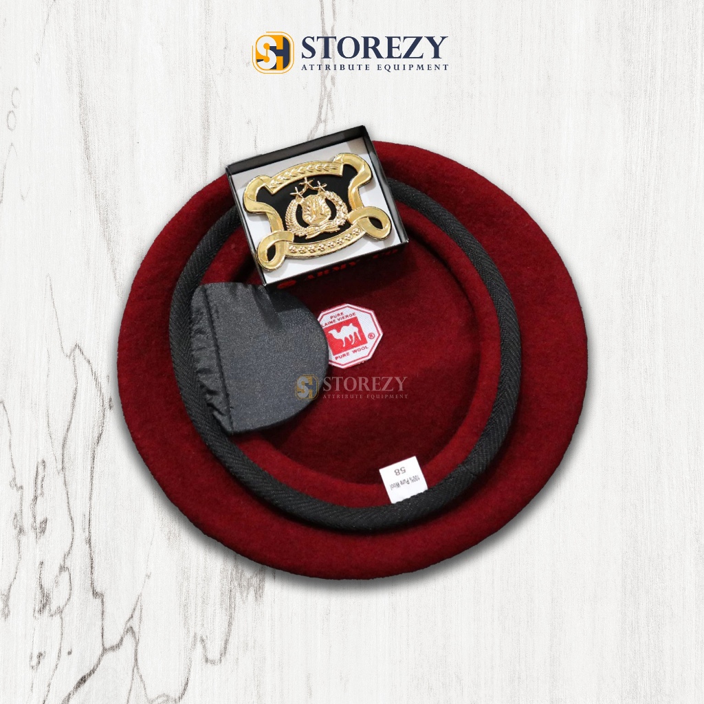 Baret Reskrim + Emblem (Camel)