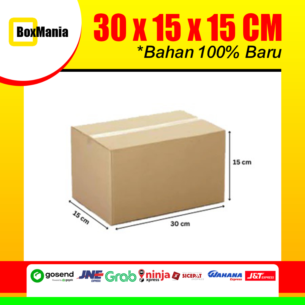 

Karton Box Murah Berkualitas Bekasi (30x15x15cm) Bahan Baru 100%