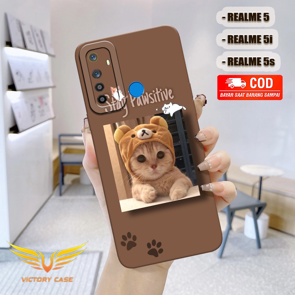 New Kucing Case - Softcase Realme 5 / 5i / 5s Terbaru - Case Hp Realme 5 / 5i / 5s - Casing Realme 5