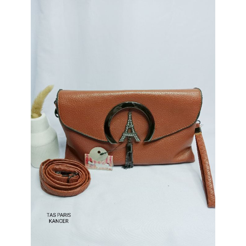 TAS CLUTCH PARIS/ TAS WANITA/ tas fashionable/ tas premium cewek/ tas crossbody slempang selempang/ 