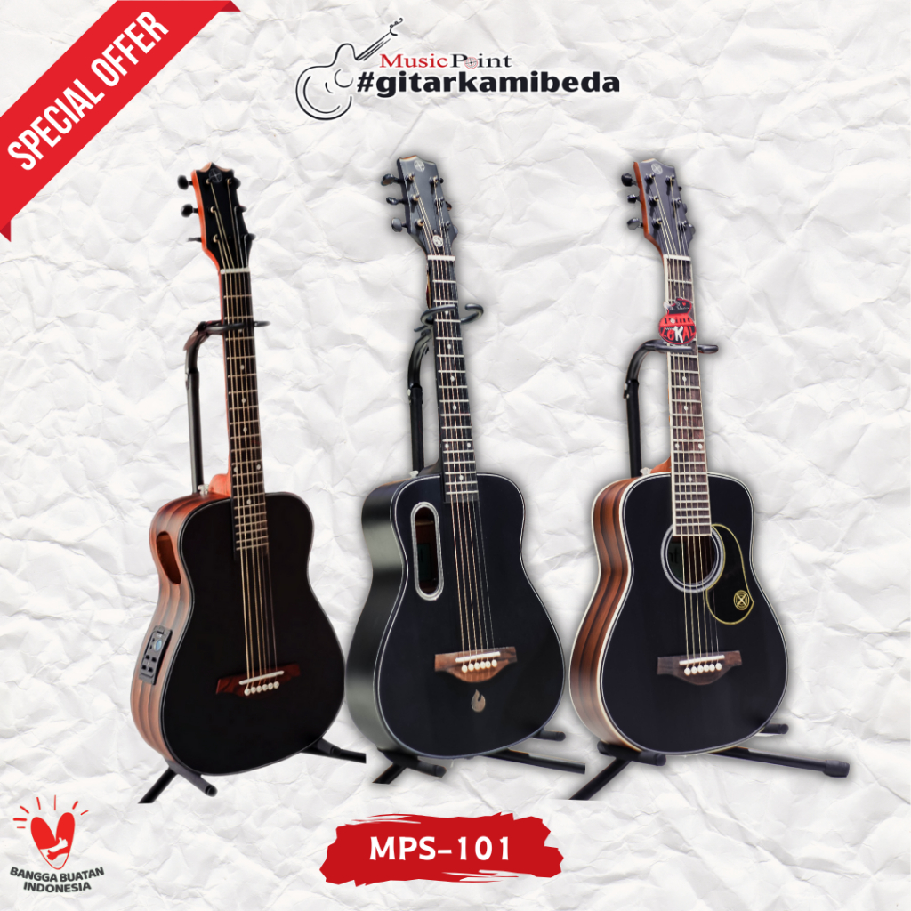 Gitar Junior mini 3/4 akustik dan akustik elektrik Original Point MPS-101