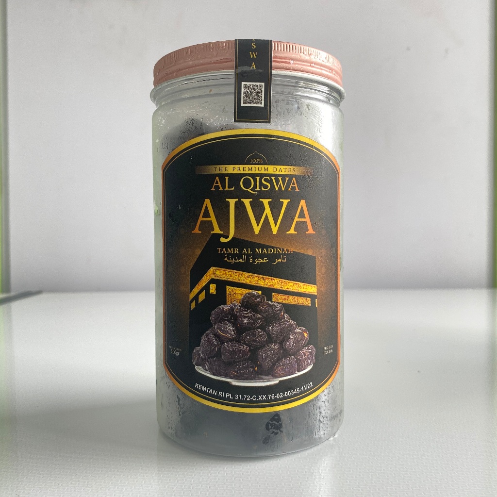 

AlQiswa Kurma Ajwa Premium Asli Original 500 gram Toples