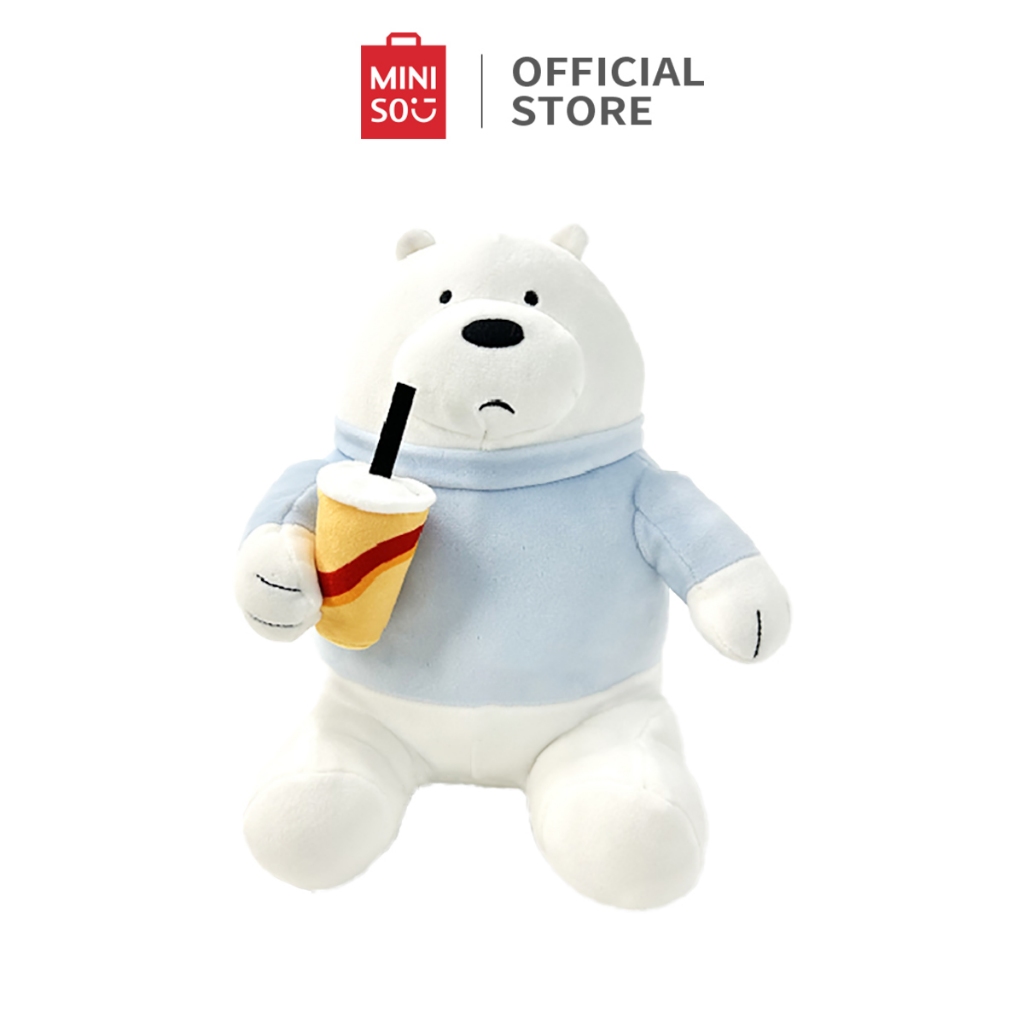 MINISO x We Bare Bears Seri Boneka Makanan Duduk Lucu Mainan Mewah Lembut Boneka Mewah Lucu Panda Be