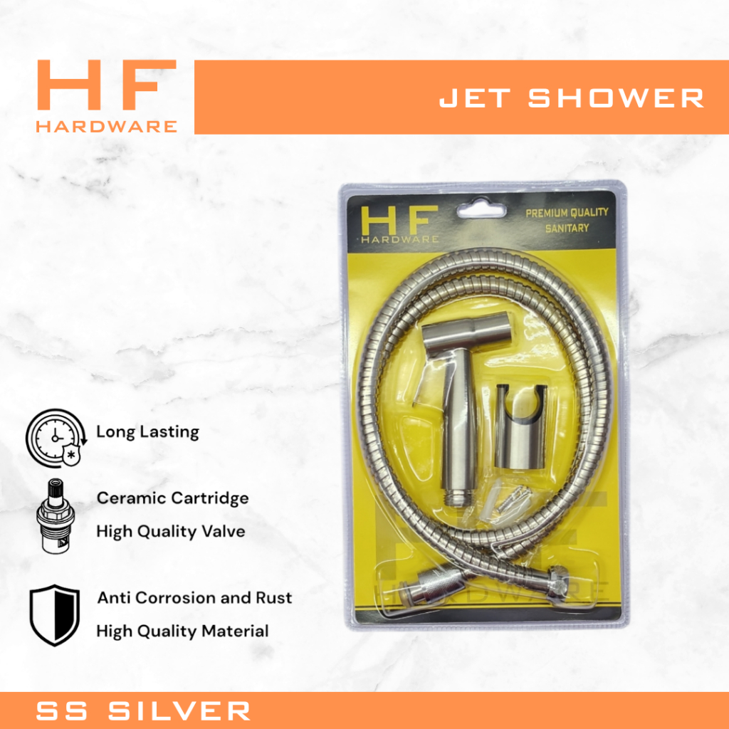 HF HARDWARE 1 Set Jet Shower SUS304 / ABS Kloset Kamar Mandi Semprotan Toilet Duduk Crom Tembakan St