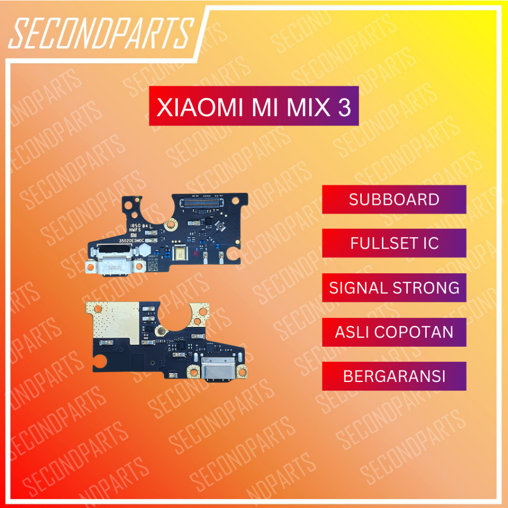 KONEKTOR CHARGER PAPAN MIC PLUG IN SUBBOARD XIAOMI MI MIX 3 MIMIX 3 ORIGINAL COPOTAN