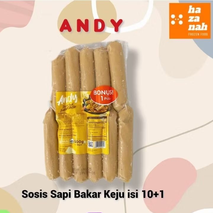 

Andy Sosis Sapi Bakar Keju isi 11 500gr