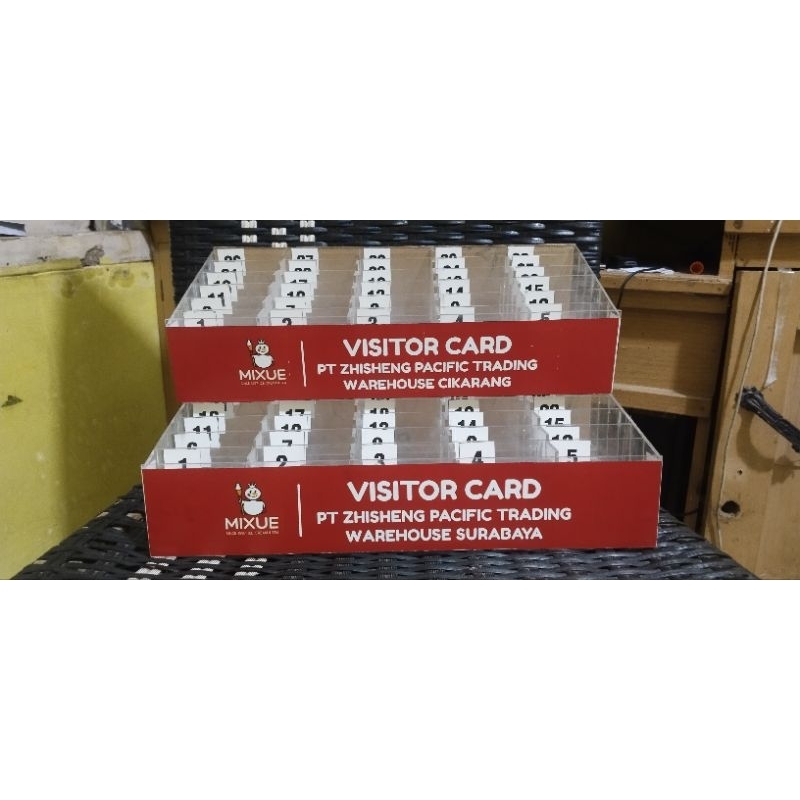 

Tempat Kartu Tamu Meja Security dan Resepsionis Isi 50