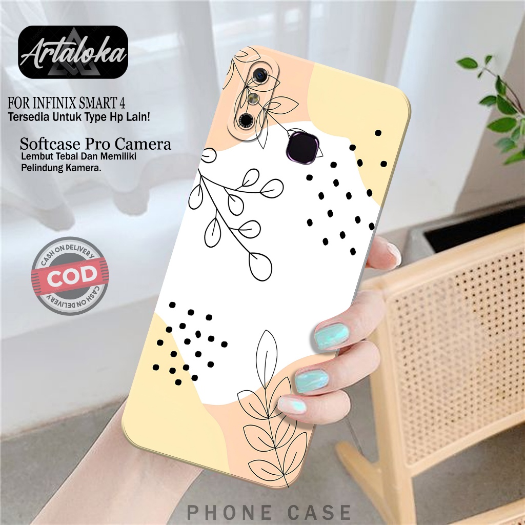 Case Hp Infinix Smart 4 Fashion Case Pattern Softcase Infinix Smart 4 Silikon TPU Pro Camera Casing 