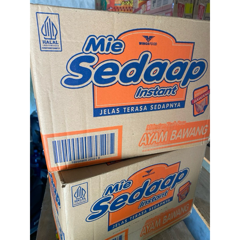 

1 Dus MIE SEDAAP Ayam bawang, Soto / MIE SEDAAP GORENG (isi 40 pcs)