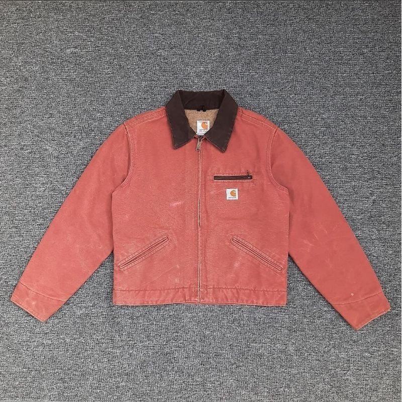 Vintage Rose Salmon Carhartt Detroit Jacket WJ97 VRS size Small ( S )