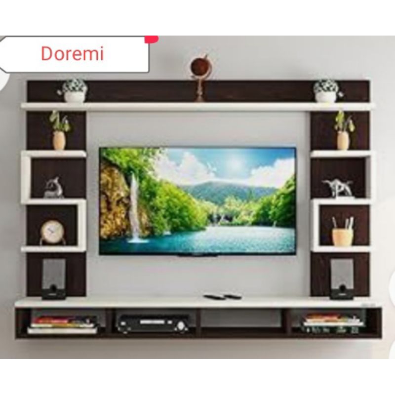 Rak TV Minimalis Dobel Combo