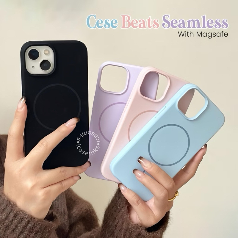 Case Beats Seamless Magsafe Silicone Anti Noda for Iphone 12 12Pro 13 13Pro 14 14Pro 15 15 15Promax
