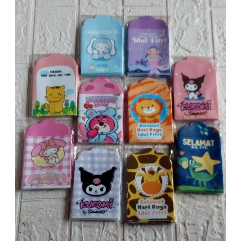 

Amplop lebaran kuromi lotso sanrio murah / Amplop lebaran medium / amplop lucu /amplop kartun lucu murah isi 10 lembar