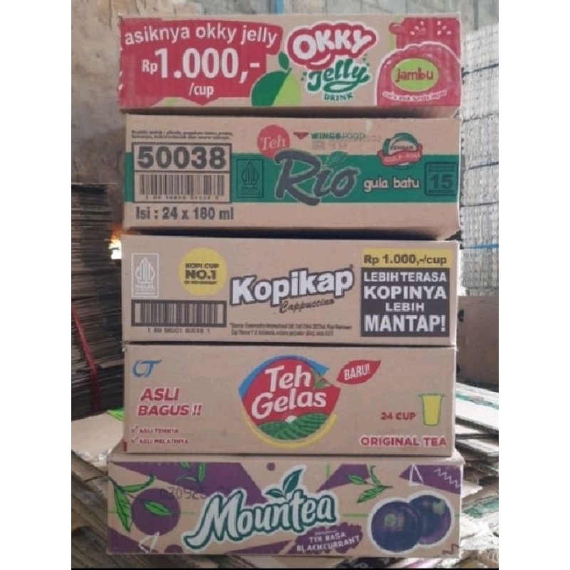 

ANEKA KARDUS BEKAS || KARDUS BEKAS MINUMAN GELAS || BEKAS SNACK || ROLL LAKBAN BEKAS || BAHAN KERAJINAN || BARU-PLASTIK LAUNDRY