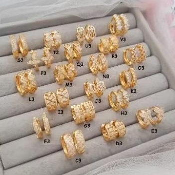 Anting Rhodium Model Jepit Hoop