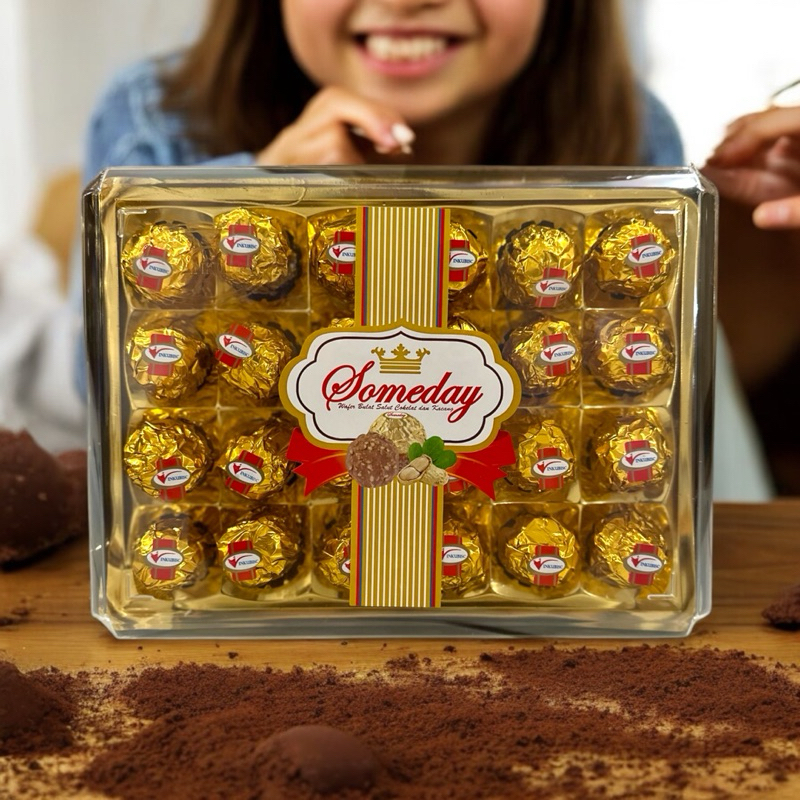 

COKLAT SOMEDAY KEMASAN KOTAK ISI 24 pcs/cokelat someday kotak