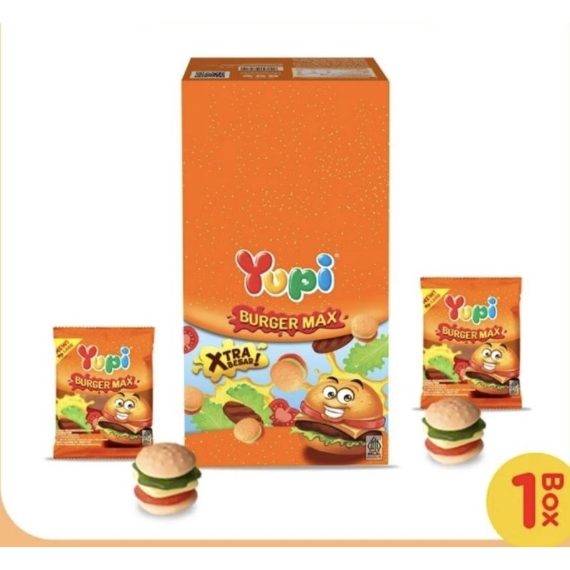 

Yupi Burger Max, Waffle Sandwich, Roletto, Happy Bears, Gummi Pizza, Aquarium 1 box 12 pcs