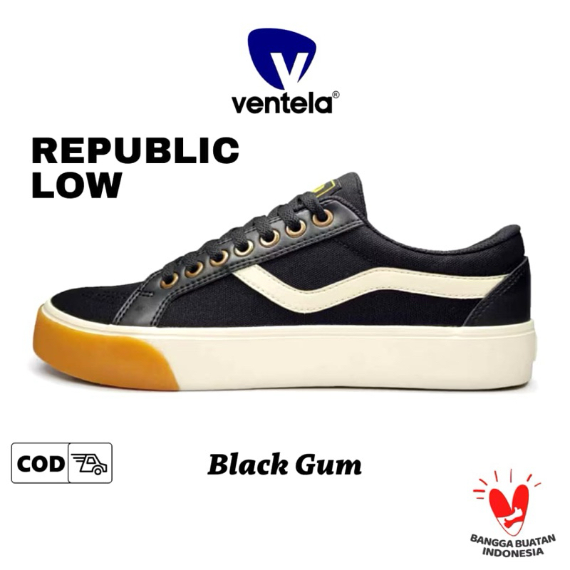 Ventela Republic low Black Gum [ORIGINAL]