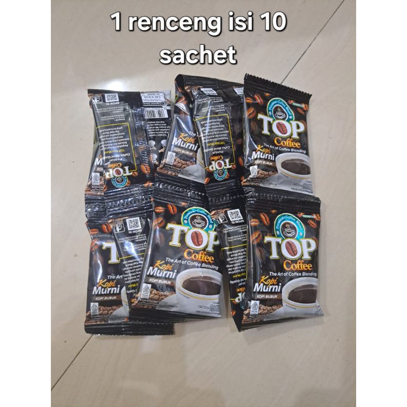 

Top Kopi mini | Top coffe kopi Murni 7 gr x 10 sachet