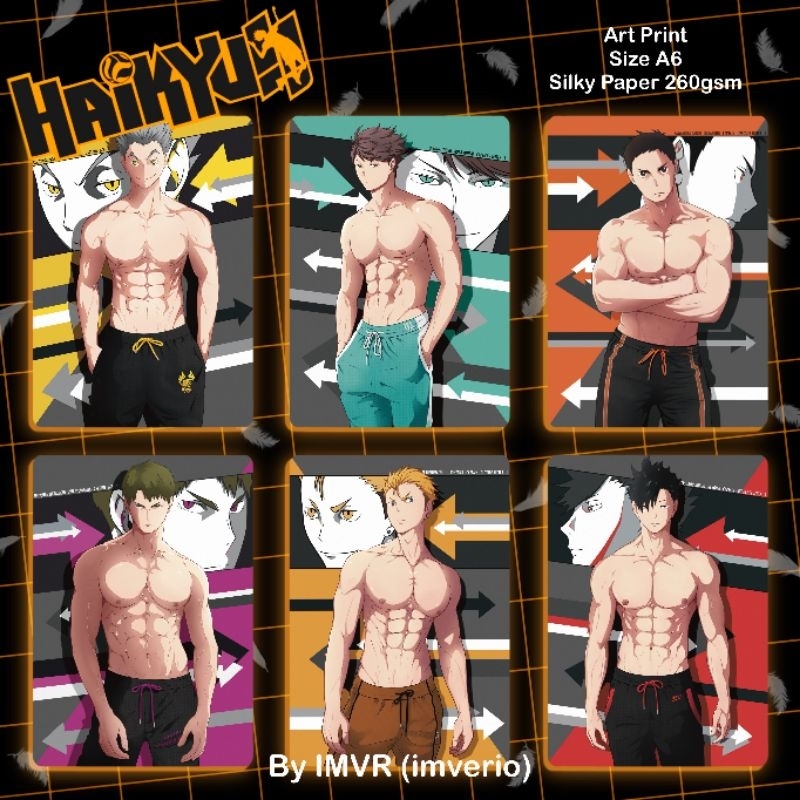 

Art Print Haikyuu Captain edisi haram / ukuran A6