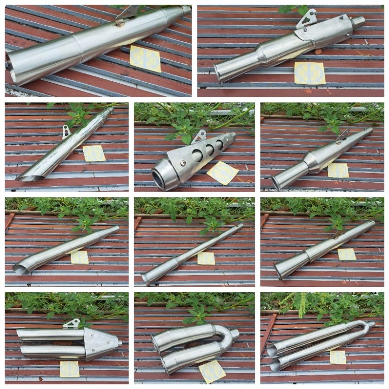 Knalpot motor custom japstyle stainles knalpot Stainles japstyle