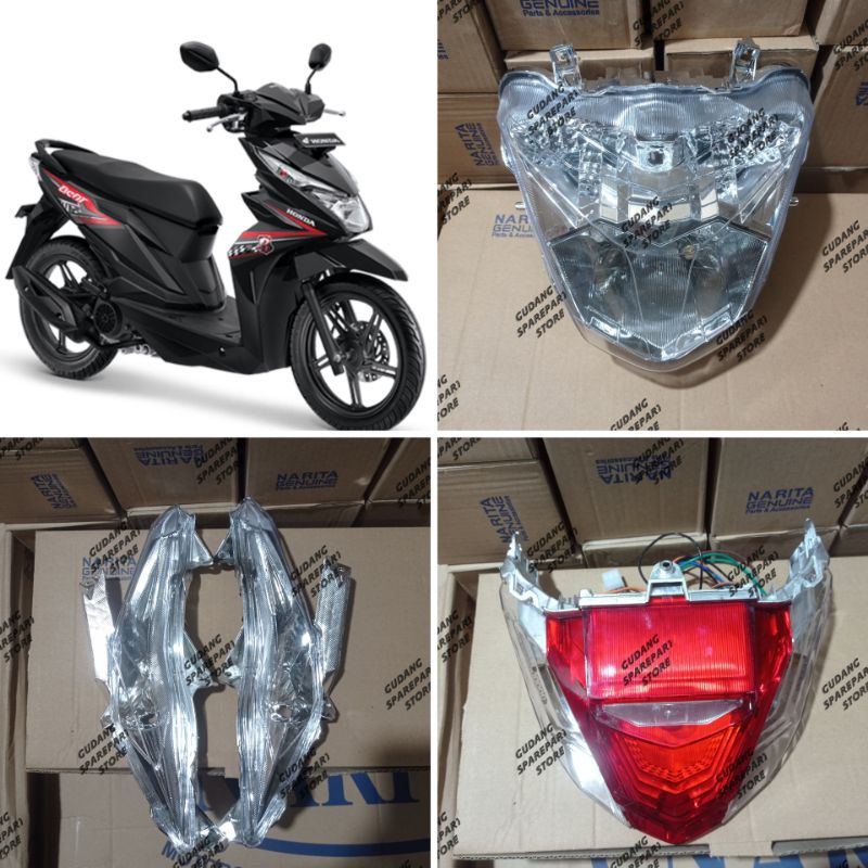 Reflektor Honda Beat Esp Tahun 2016-2019, Reflektor beat eco, lampu honda beat esp 2016-2019