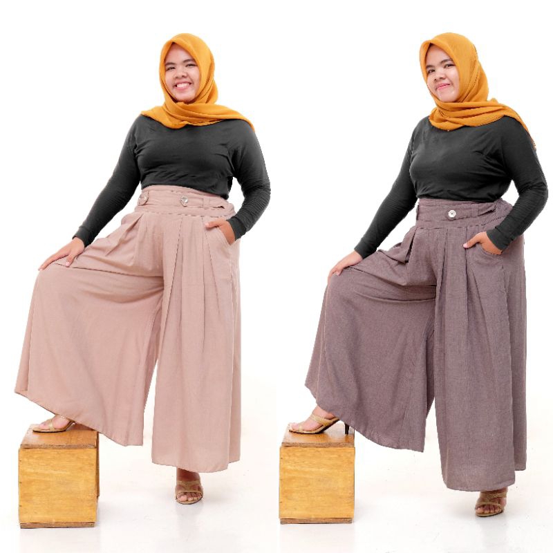 Celana Kulot Rempel Jumbo XXL Wanita Katun Supernova Premium Kulot Wanita