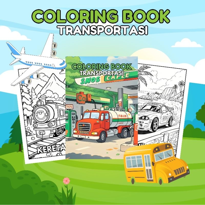 

BUKU MEWARNAI ANAK 50 LEMBAR GRATIS PENSIL WARNA/ BUKU MEWARNAI