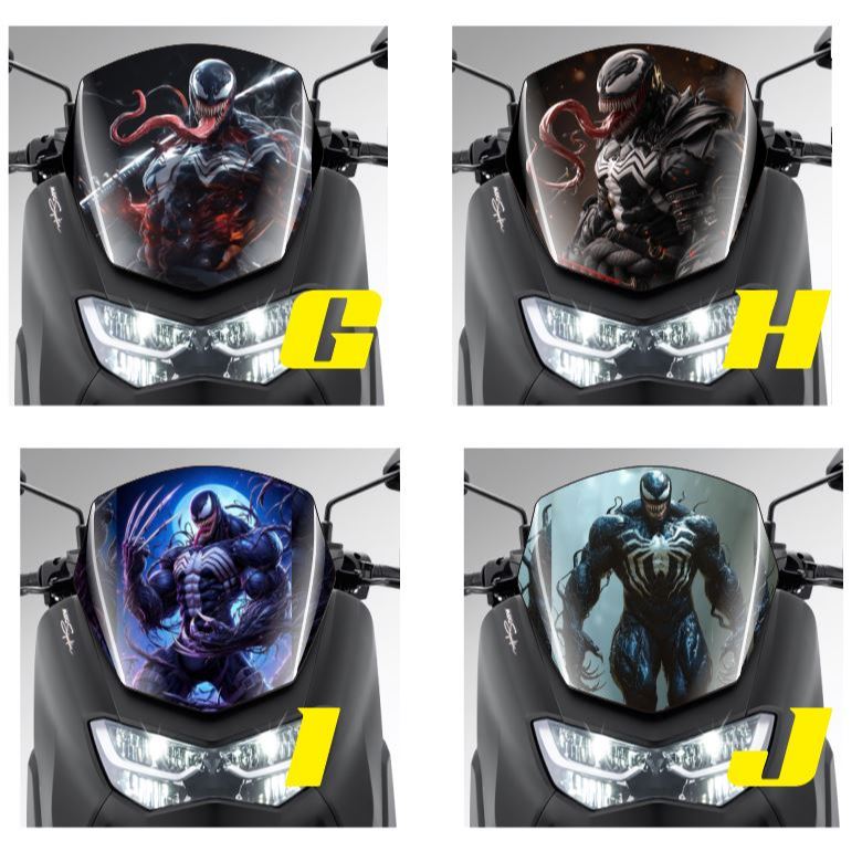Stiker Printing Windshield  / Visor /  tameng Nmax OLD / NEW NMAX / NMAX TURBO- Venom