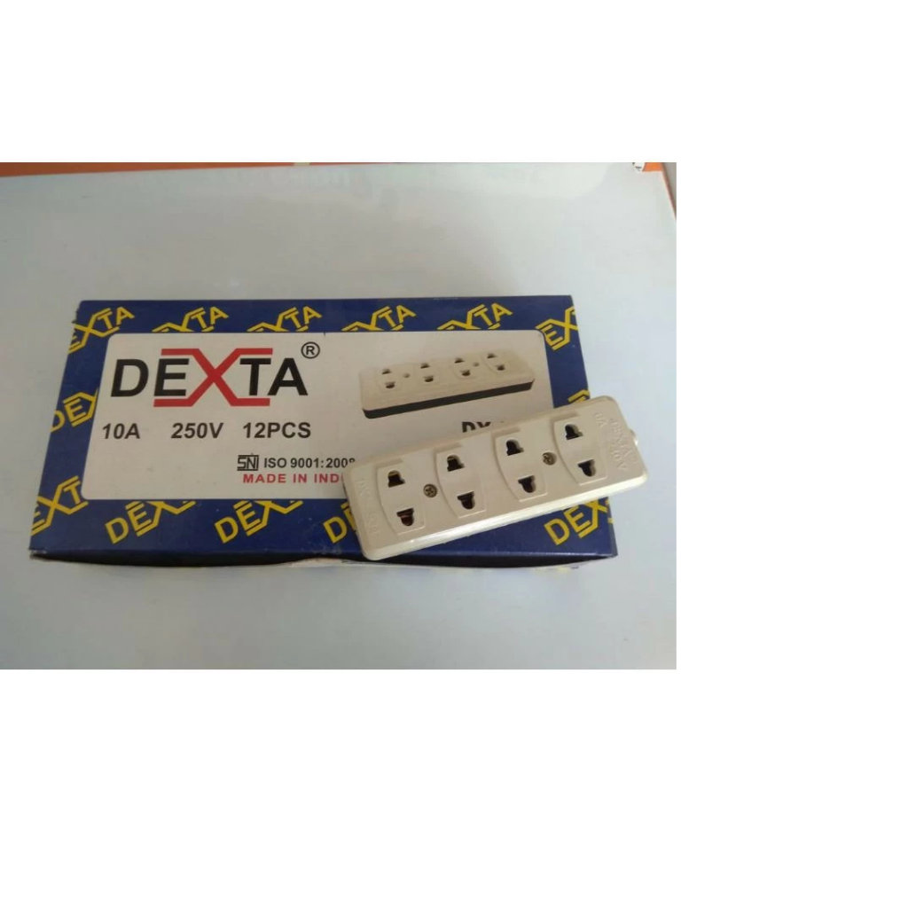 Colokan Terminal Listrik Stop Kontak Gepeng 4 Lubang DEXTA