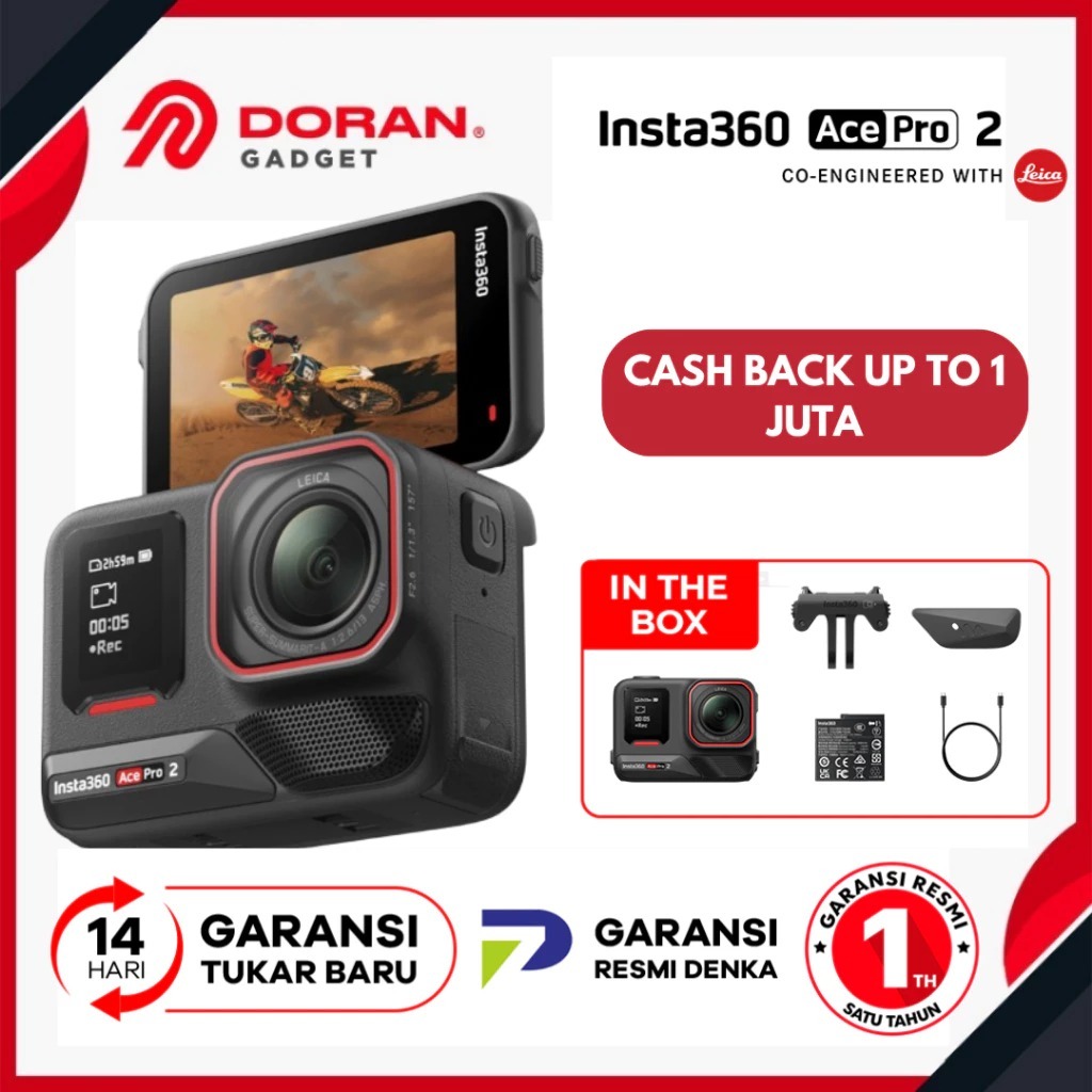 Insta360 Ace Pro 2 8K UHD Action Camera With Leica Co-engineered - Garansi Resmi 1 Tahun