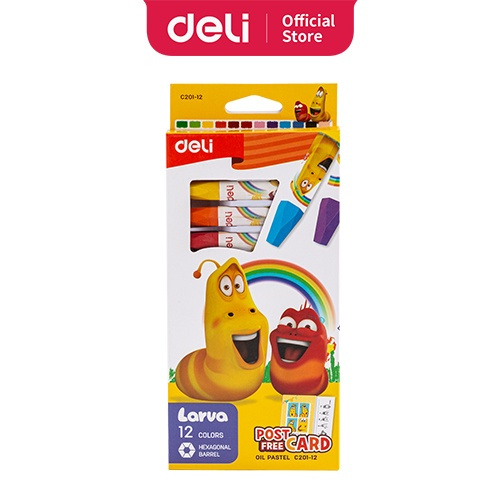 

Deli Larva Oil Pastel / Oil Pastel Hexagonal 12/24 Warna Cerah dan Tebal EC201