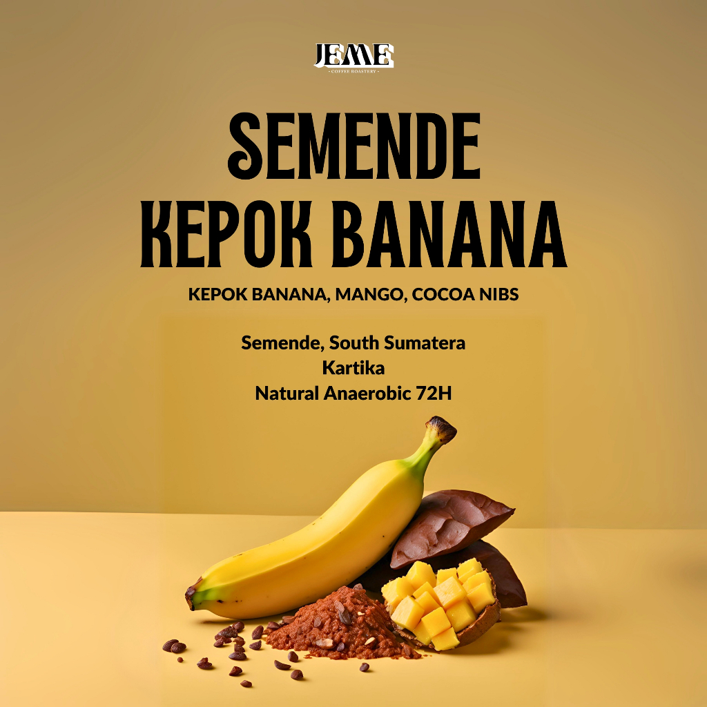 

Jeme Roastery Biji Kopi Arabika Filter SEMENDE KEPOK BANANA 200gr (Filter Edition)