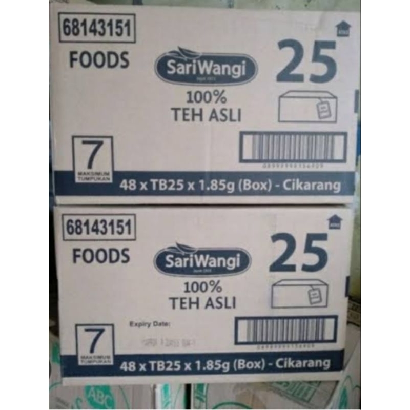 

(1KARTON) SARIWANGI BAG 25'S ISI 48PCS