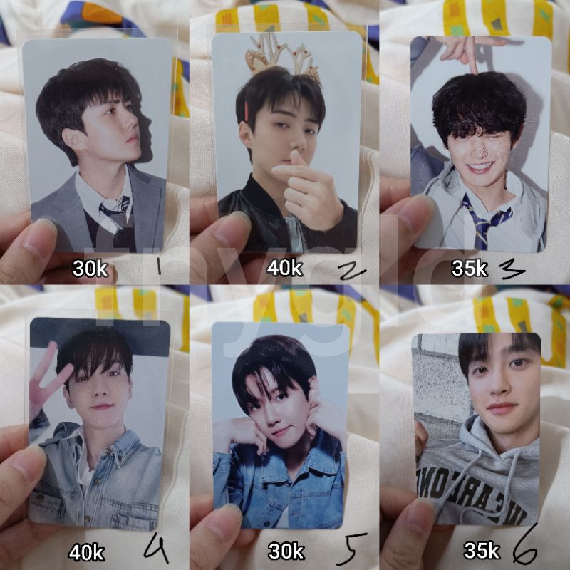 Official photocard EXO baekhyun sehun chanyeol DO season's greetings pink christmas pob photocard al