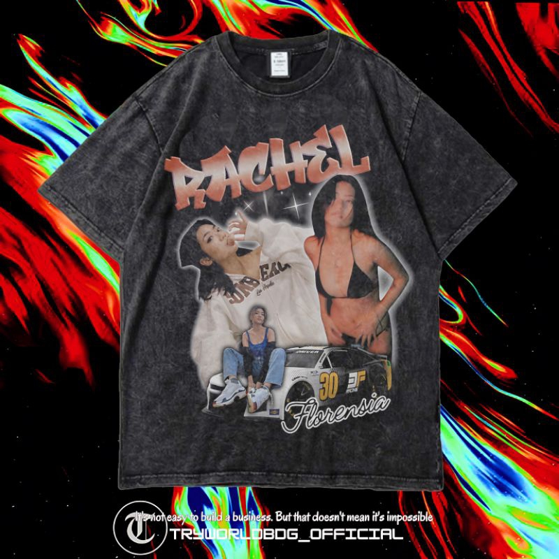 TRYWORLDBDG OFFICIAL "RACHEL" KAOS OVERSIZED | KAOS WASHED | STONE WASH | OVERSIZED T SHIRT | KAOS R