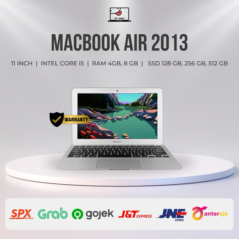 Macbook Air 2013 11 Inch  RAM 4 / SSD 128 / 256 GB Second Original