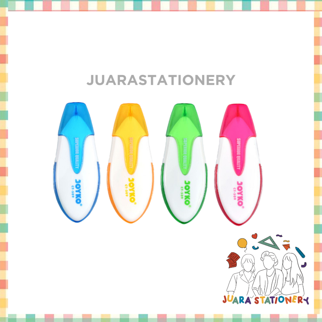 

Tipe X Kertas Joyko / Correction Tape Kertas Joyko CT-509 / Tip X / TipeX / Tape X / Tape Ex / Tape X / Pita Koreksi