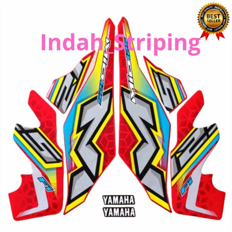 STRIPING STIKER LIS MOTOR MIO M3 TAHUN 2023 WARNA MERAH