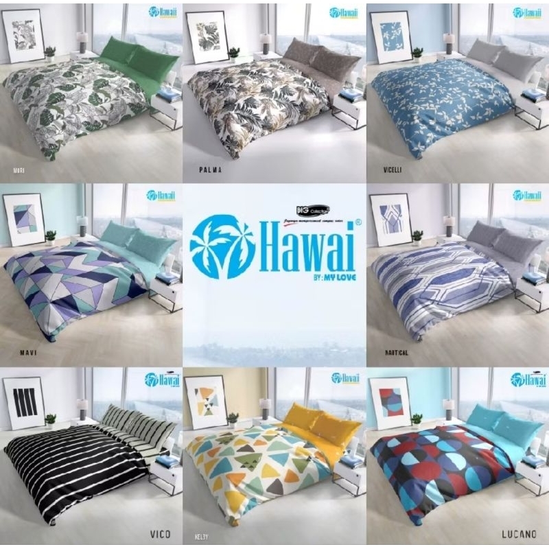 BEDCOVER HAWAII FULLSET TERMURAH