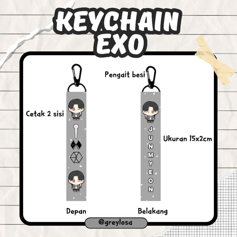 Strap Gantungan Lanyard Keychain EXO