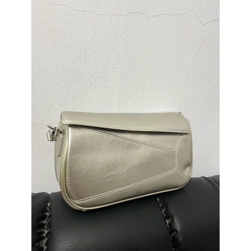 TAS PUZZLE ROYAL CUIR SILVER GOLD