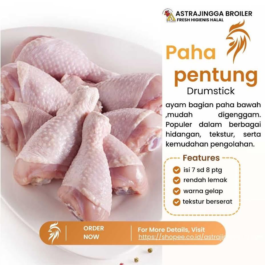 

Paha pentung drumstick isi 6 - 9 potong 1kg astrajingga broiler