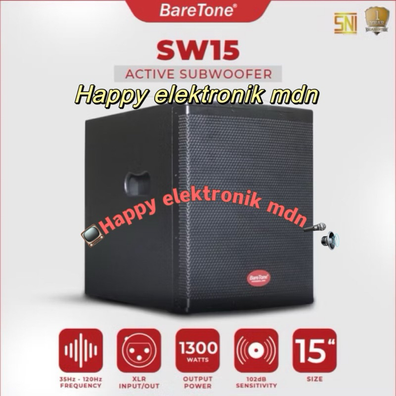 Baretone Subwoofer Aktif 15 inch Baretone SW 15 Original Subwoofer SW15 BareTone SW15 Aktif Sub 15 i