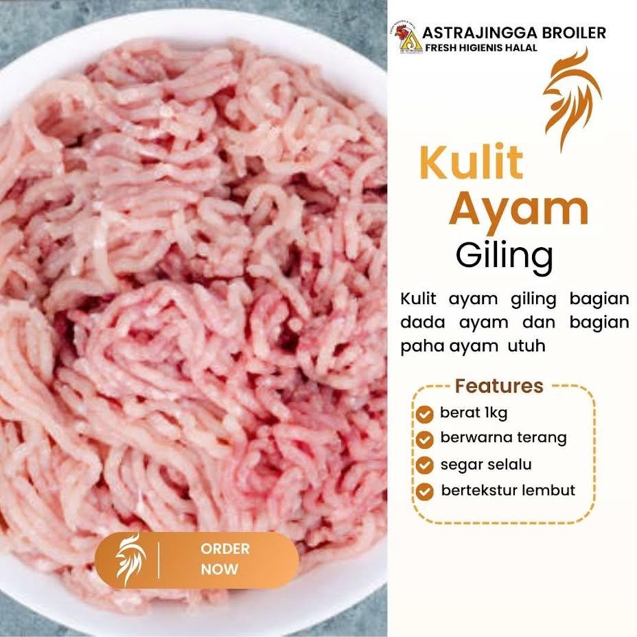 

Kulit ayam giling tanpa lemak 1kg astrajingga broiler