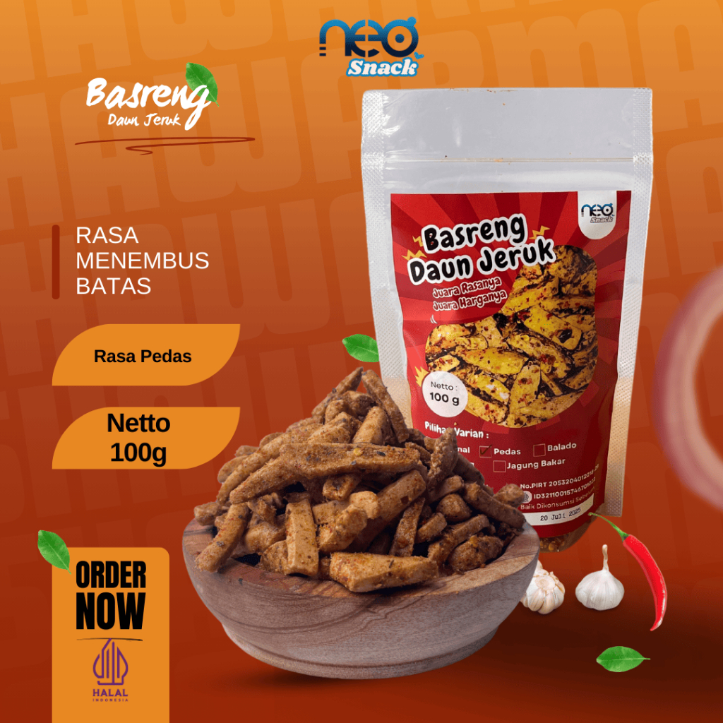 

Basreng Daun Jeruk Asli Kekinian, Pedasnya Bikin Nagih Baso Goreng
