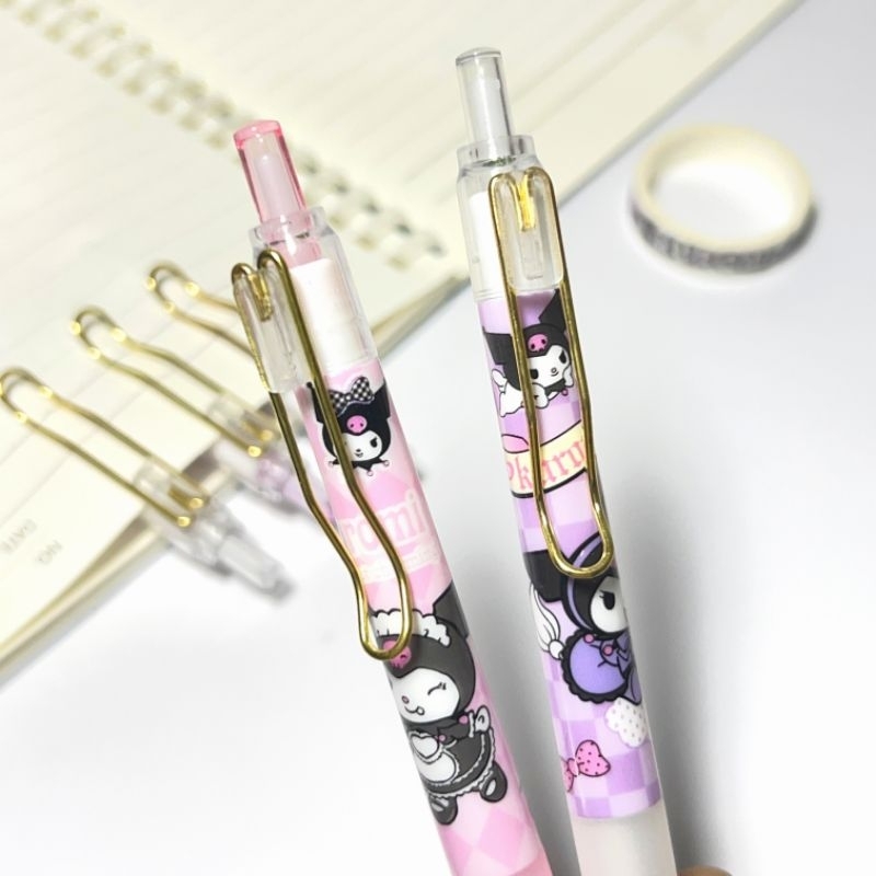 

[ SANRIO ATK] Pulpen Cetek Gelpen 0.5mm Kartun Motif Kuromi Perempuan Cute Elegan Korea