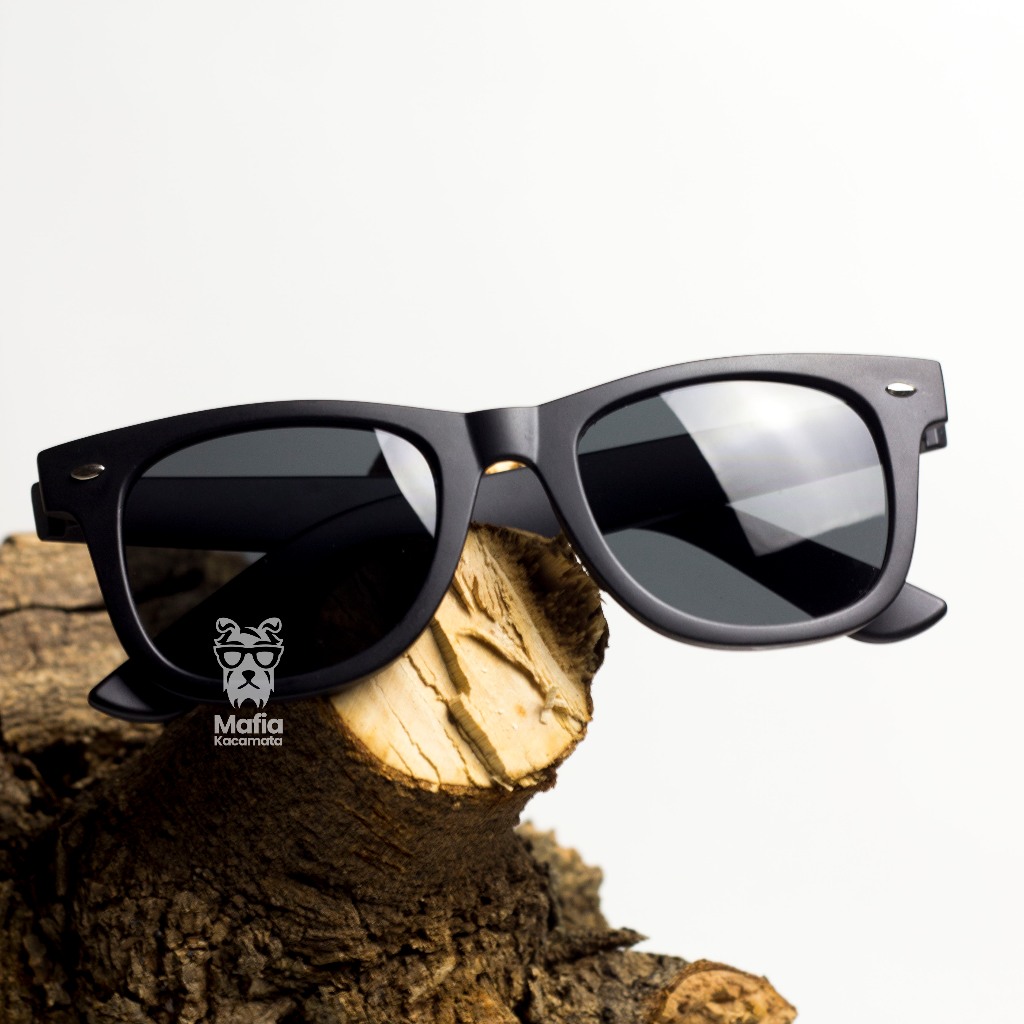 Mafia Kacamata - Kacamata Hitam Model Wayfarer Pria Wanita Lensa UV Anti Silau Gaya Vintage Retro un